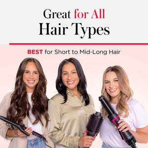 REVLON One-Step Volumizer Hair Dryer and Styler, Improved Motor for Less Frizz, More Shine, and Reduced Heat Damage for Salon Style Round Brush for Blowout, Black (Amazon Exclusive)