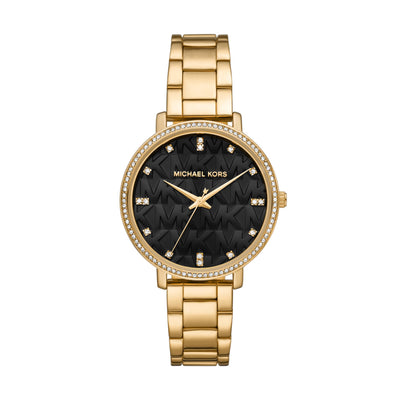Michael Kors Pyper Three-Hand Gold-Tone Alloy Metal Women's Watch (Model: MK4593)