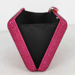 Load image into Gallery viewer, Boutique De FGG Fuchsia Crystal Evening Bags for Women Formal Party Box Clutch Wedding Rhinestone Handbags Bridal Clutch Purse,Mini
