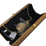 Load image into Gallery viewer, Boutique De FGG Brown Evening Bags and Clutches Women Formal Crystal Clutch Handbags Wedding Rhinestone Clutch Purse,Mini
