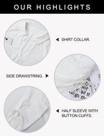 Load image into Gallery viewer, Blooming Jelly Womens Bathing Suit Cover Up Swimsuit Coverup Beach Dress Bikini Drawstring Swimwear Cover ups(Medium, White)
