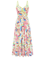Load image into Gallery viewer, GRACE KARIN 2026 Women's Spaghetti Vacation Sundress Summer Beach Flowy Boho Floral Maxi Dresses with Pockets Black Pink Floral M
