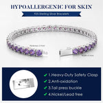 Load image into Gallery viewer, Iefil Emerald Tennis Bracelets for Women - May Birthstone Bracelet Sterling Silver, Emerald Jewelry | Anniversary Birthday Gifts for Women, Wedding Bracelets for Brides, Size 6.5"
