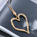 Load image into Gallery viewer, COOSTUFF ANNA Love Heart Pendant Necklace for Women Fashion Jewelry Long Chian Sweater Necklaces (D)
