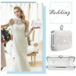 Load image into Gallery viewer, Kacctyen Christmas Mama Gift Rhinestone Clutch Bag Mama Clutch Purse Diamond Evening Bag Purse Embellished Rhinestone Box Bag(Bride)

