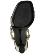 Load image into Gallery viewer, KARL LAGERFELD Paris Women's Shoes Dress Sandal, Natural/Black, 9
