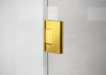 Load image into Gallery viewer, Glass Warehouse 78" x 34.5" Frameless Shower Door - Single Fixed Panel Satin Brass Satin
