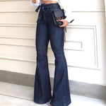 Load image into Gallery viewer, Pantete Womens High Waisted Bell Bottom Jeans Denim High Rise Flare Jean Pants with Belt
