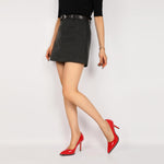 Load image into Gallery viewer, SAMMITOP Women Red Heels Patent Leather 3.5 Inch High Heel Stilettos Pointed Closed Toe Beaded Pumps Shoes Wedding Work Dressy US Size 8.5
