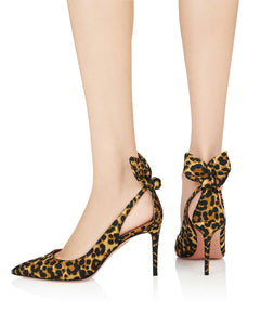 Aquazzura Bow Tie Pump 85, Caramel, 8