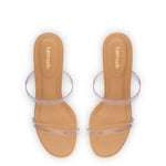Load image into Gallery viewer, Larroudé, Dew Drop Mule In Tan Leather And Vinyl, 10, Tan
