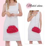 Load image into Gallery viewer, SUKUTU Flower Evening Bag Floral Clutch Bag Satin Handbag with Detachable Strap for Weeding Party Prom
