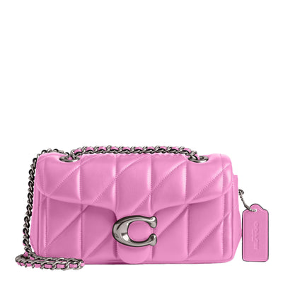 Coach Quilted Tabby Shoulder Bag 20 with Chain, LH/Fuschia