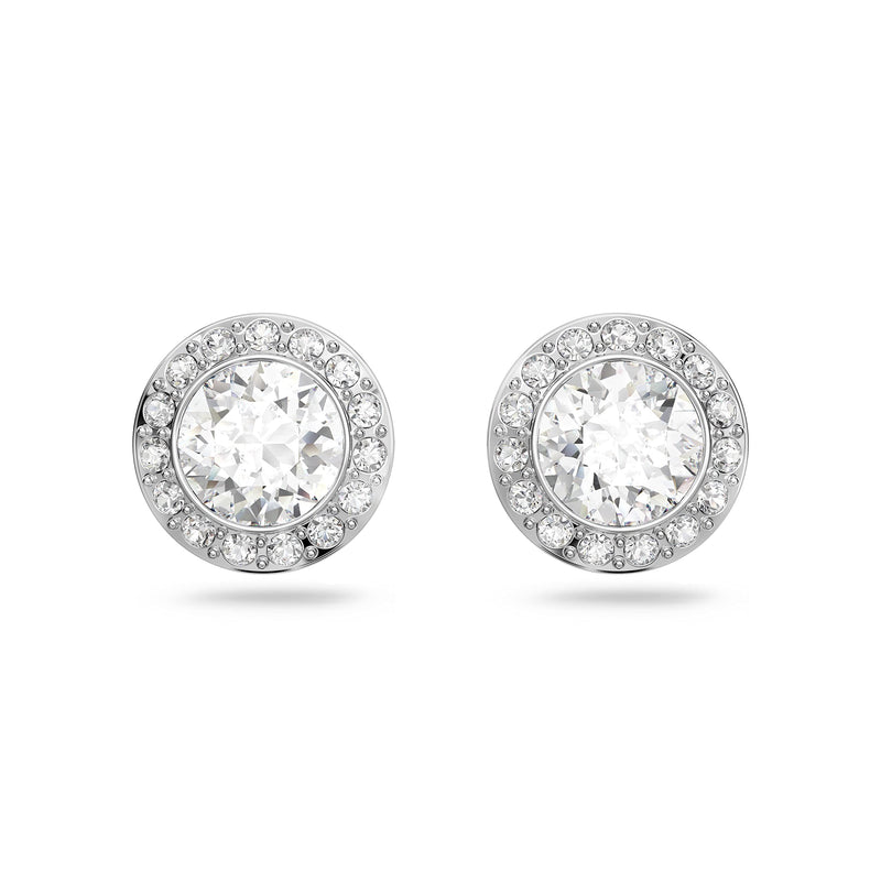SWAROVSKI Una Angelic Stud Pierced Earrings, Rhodium Finish, Clear Crystal