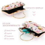 Load image into Gallery viewer, Lanpet Women Clutches Flower Evening Handbag Chain Strap Shoulder Bag Pink
