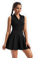 Load image into Gallery viewer, Flowy Athletic Dress for Women Workout Golf Tennis Active Wear Mini Sun Dresses with Shorts Pockets Teen Girls Cute Trendy Clothes Casual Summer Beach Going Out Outfits(Black,S)
