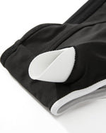 Load image into Gallery viewer, SUUKSESS Women High Waisted Two Piece Bikini Sets Cheeky High Cut Bandeau Swimsuits Push Up Bathing Suit(Black and White,M)
