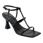Load image into Gallery viewer, Marc Fisher LTD Women's Dennie Heeled Sandal, Black Leather 001, 8
