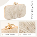 Load image into Gallery viewer, Freie Liebe Clutch Purses for Women Evening Bag Pleated Clutch Bag with Chain for Wedding Party
