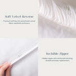 Load image into Gallery viewer, Phantoscope Pack of 2 Faux Fur Solid Throw Decorative Pillow Cover Cushion Covers Luxury Soft Decorative Pillowcase Fuzzy Pillow Covers for Bed/Couch,White 26 x 26 Inches
