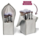 Load image into Gallery viewer, BK BEAUTY BRUSHES - ANGIE HOT &amp; FLASHY Travel Brush Set with Pouch - Foundation Makeup Brushes - Brush for Liquid or Cream Foundations - Under-Eye Concealer | Bronzer, Blush &amp; Highlighter Makeup Brush
