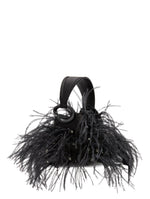 Load image into Gallery viewer, Oscar de la Renta, Nano Ostrich Feather O Handle Bag, Black
