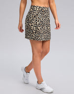 Load image into Gallery viewer, G Gradual Women&#39;s Golf Skirts Skort 4 Side Pockets High Waisted Stretchy Tennis Skirt with Short Athletic Casual (Leopard, M)
