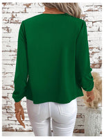 Load image into Gallery viewer, SweatyRocks Women&#39;s Polka Dots Lightweight 3/4 Sleeve Jackets Open Front Long Sleeve Elegant Jacket Outwear Dark Green X-Large
