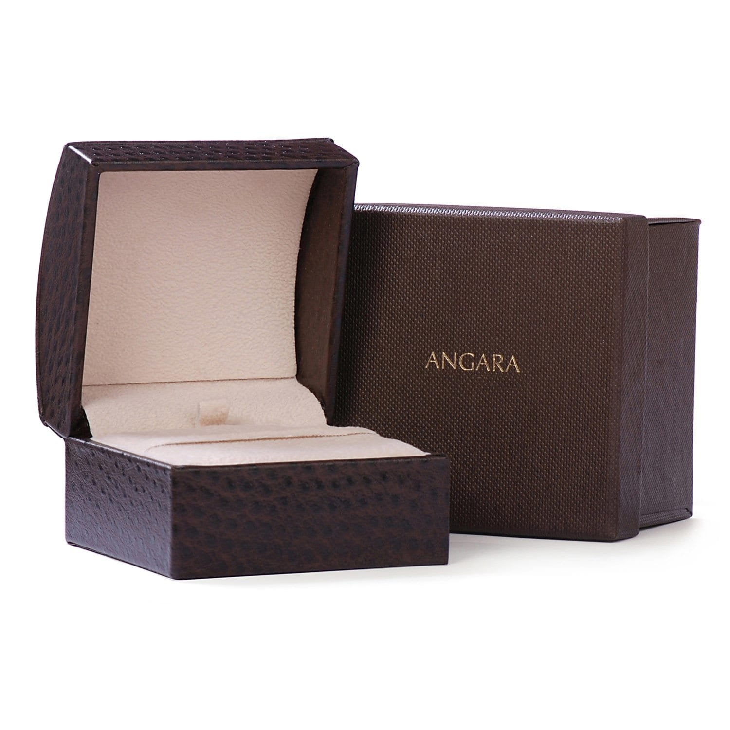 Angara Natural 0.85 Ct Blue Sapphire and 0.09 Ct Diamond Heart Pendant Necklace for Women in 14K White Gold (Grade-AA | Size-6mm) | September Birthstone, Birthday, Anniversary Jewelry Gift For Women
