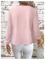 Load image into Gallery viewer, SweatyRocks Women&#39;s Polka Dots Lightweight 3/4 Sleeve Jackets Open Front Long Sleeve Elegant Jacket Outwear Pink X-Large
