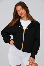 Load image into Gallery viewer, PRETTYGARDEN Hoodies for Women Sweatshirt Zip Up Hoodie Fall Fashion 2025 Trendy Long Sleeve Jackets Winter Clothing Outfits (Black,Medium)
