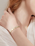 Load image into Gallery viewer, TIMELESSTAR Gold Bangle Bracelets for Women Gifts Four Leaf Clover Bracelet Moissanite Diamond Tennis 925 Sterling Silver Chunky 18k Plated Cute Friendship Dainty Womens Bangles Stack Non Tarnish

