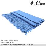 Load image into Gallery viewer, Achillea Pashmina Scarf for Women, Shawls and Wraps for Evening Dresses, Wedding, Bridesmaids, All Year Round Scarf for Formal or Casual Wear
