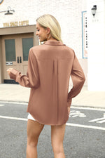 Load image into Gallery viewer, Zeagoo Satin Blouses for Women Dressy Long Sleeve Button Down Shirts for Women
