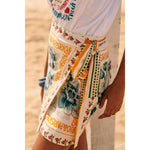 Load image into Gallery viewer, Talakeno Womens Summer Floral Wrap Short Skirt Tie Side High Waist A Line Beach Vacation Boho Mini Skirt(Multicolor,L)
