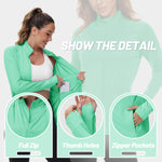 Load image into Gallery viewer, TACVASEN Women&#39;s Athletic Jackets UV Protection Shirts Running Jackets for Women UPF 50+ Long Sleeve Activewear Golf Shirt Mint Green
