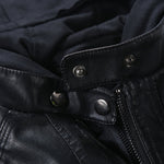 Load image into Gallery viewer, Tanming Womens Faux Leather Jacket Hooded Moto Biker Coat Outerwear Fall Fashion Outfits Winter Clothes
