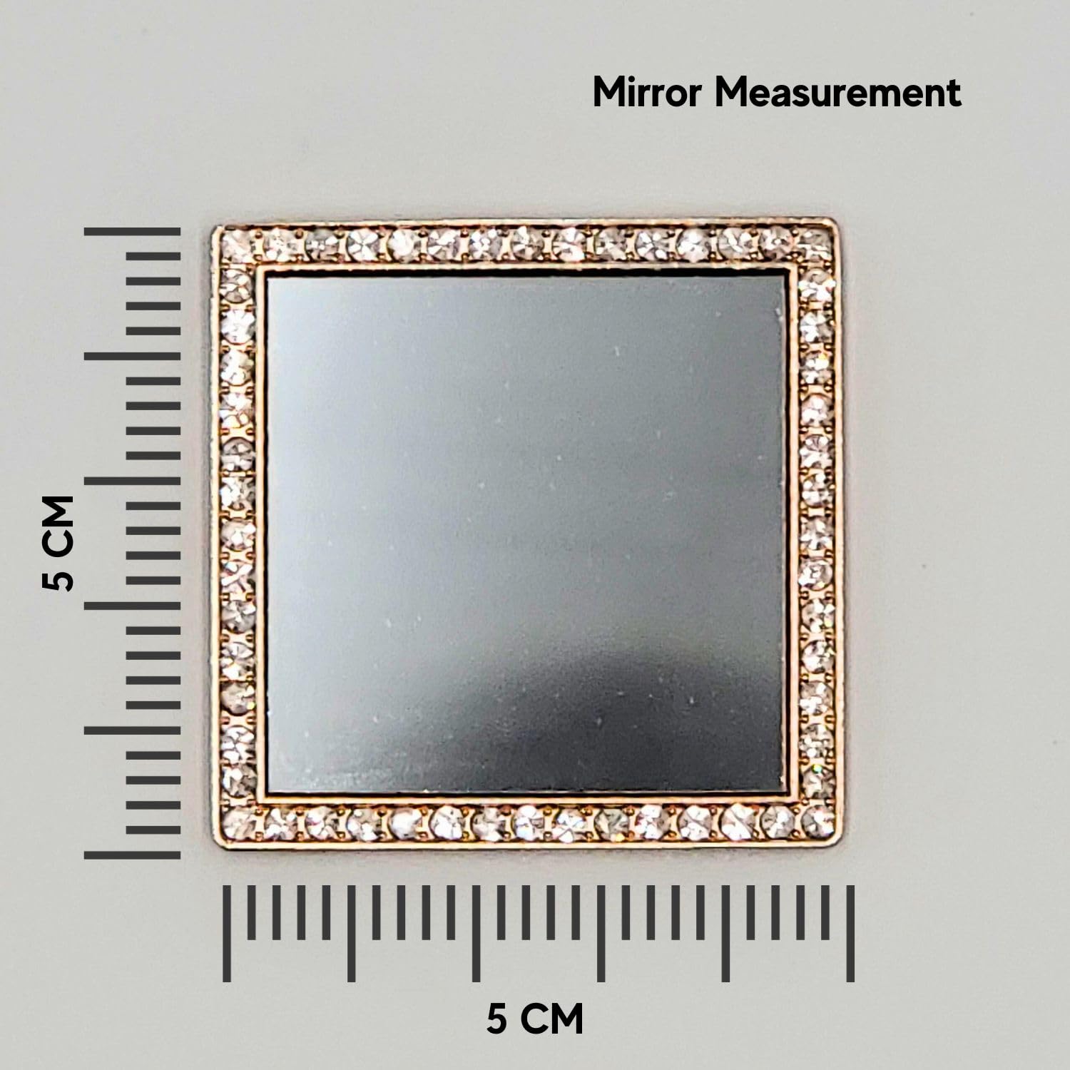 Wireless City Diamond Bling Makeup Mirror for Phone Case - Rose Gold, Stick-On Vanity Mirror with Cubic Zirconia Stones, Universal Fit, Perfect for Selfies and Makeup Touch-Ups