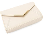 Load image into Gallery viewer, DEXMAY Women Envelope Clutch Faux Saffiano Leather Evening Handbag Foldover Clutch Bag Formal Dressy Purse Ivory
