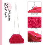 Load image into Gallery viewer, SUKUTU Flower Evening Bag Floral Clutch Bag Satin Handbag with Detachable Strap for Weeding Party Prom
