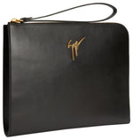 Load image into Gallery viewer, Giuseppe Zanotti, Fabian Leather Clutch, One Size, Black
