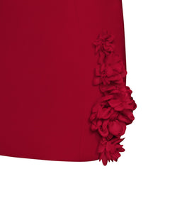 JW PEI Women's Elaina Pink Rosette Applique Mini Dress - Red