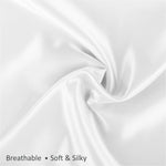 Load image into Gallery viewer, ShopBedding Satin Pillowcase with Zipper for Hair and Skin Care, Feels Soft and Cool Like a Silk Pillowcase, White Satin Pillow Cases 2 Pack, Slik Pillow Cover, Standard Size - Set of 2 - Blissford
