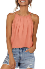 Load image into Gallery viewer, Tank Tops for Women Dressy Casual Blouses Halter Neck Spring Tops 2025 Coral L
