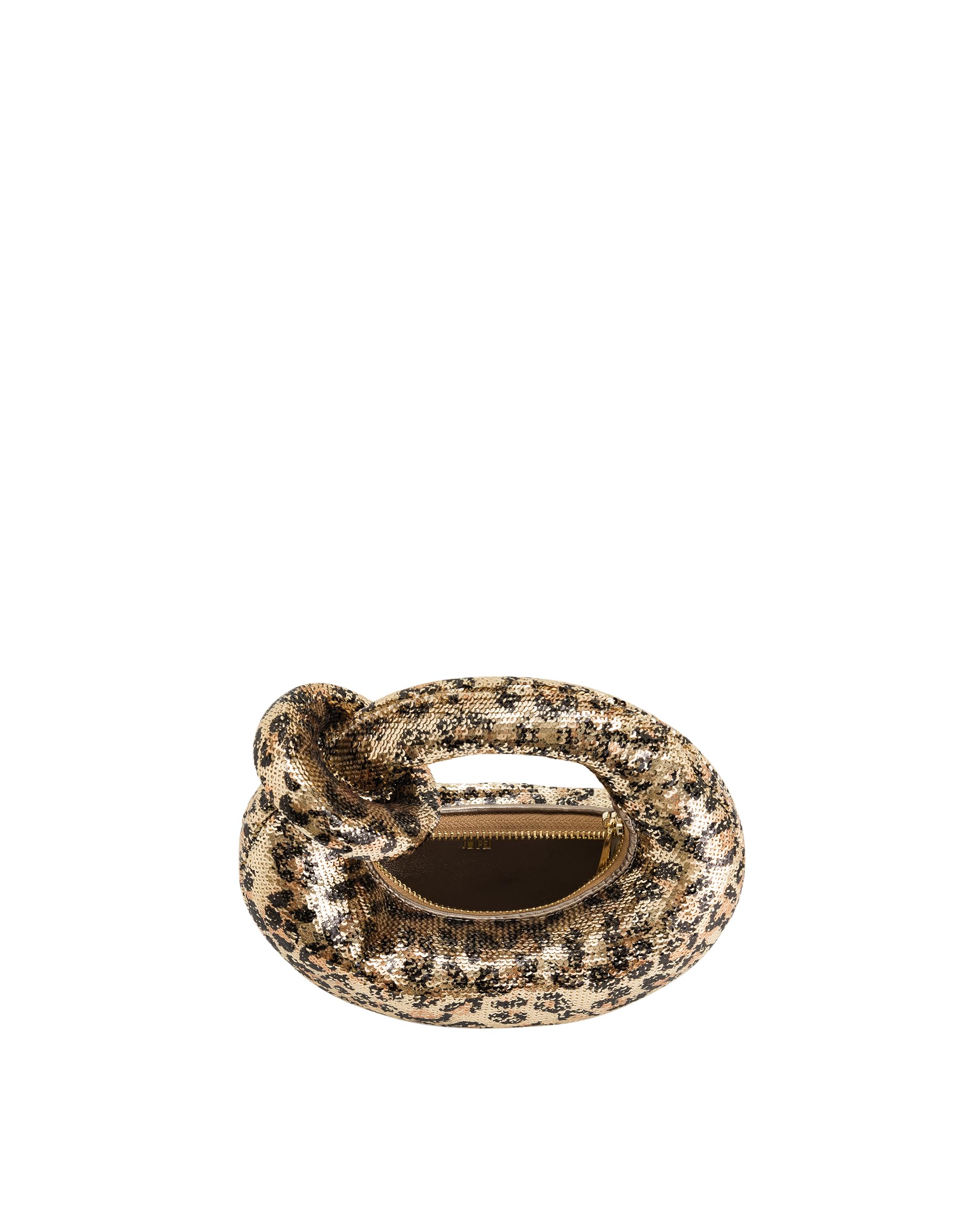 JW PEI Women's Abacus Top Handle Bag - Metallic Sequin Leopard Print - Mini