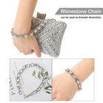 Load image into Gallery viewer, COAIMANEY Women Sparkly Rhinestone Clutch with Chains, Glitter Evening Handbag Purse Shoulder Bag for Wedding Party Prom

