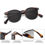Load image into Gallery viewer, SOJOS Small Round Classic Polarized Sunglasses for Women Men Vintage Style UV400 Lens SJ2113, Tortoise/Grey
