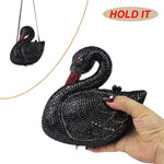 Load image into Gallery viewer, Elegant Swan Evening Purse Animal Crystal Clutch Women Minaudiere Handbag Party Luxury Rhinestone Bag(Black)
