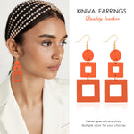 Load image into Gallery viewer, KINIVA Big Dangle Earrings for Women Trendy, Lightweight Boho Earrings Drop, Fashion Gifts for Christmas (38 Orange)
