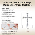 Load image into Gallery viewer, KRKC&amp;CO Moissanite Cross Necklaces for Women: Petite 1.4ct D-Color VVS1, 925 Sterling Silver, Dainty Hypoallergenic Pave-Set Cross Pendant Chain, Gift for Birthday Anniversary, Luxurious Gift Box
